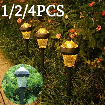 1/2/4tk Solar Powered Muru Lamp Villa Paigutus Põranda Lamp Väljas Kaunistamiseks Aed, Hoov, Lamp on Veekindel Muru Plug-Lamp