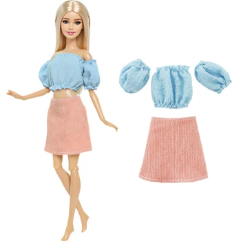 1 Komplekt Fashion Doll Kleit Barbie Nuku Riideid Armas Seelik Olkaimeton Tops Tüdruk Päevane Komplekt 30cm Tarvikud Lapsed Nukumaja Mänguasi