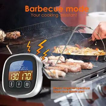 1 Komplekt Grill Termomeeter Taustvalgustusega LCD Digitaalne Ekraan Liha Termomeeter 8 Eelseadistatud Režiimid BBQ Ahi Köök