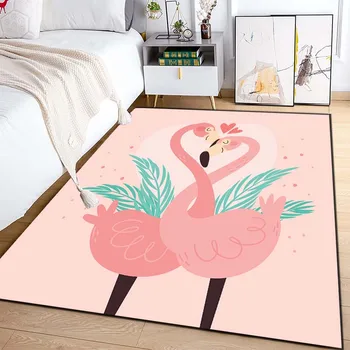 15 Suurused Cartoon Flamingo lemmikloomad armastavad Prindi Vaip, elutoas Anti-slip Vaibad Piknik Matt Jooga Matt Lapsed Magamistuba Decor Väljas Vaip