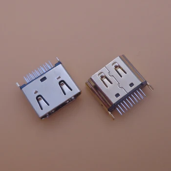 1TK Plug 19 pin emane liidese pistikupesa,2 rida (10pin 9pin) 180 kraadi HDMI-ühilduv pesa remondi asendamine