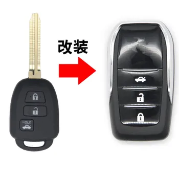 5tk Toyota CAMRY 2012 2013 2014 2015 Corolla 2014 2015 Kohandatud Flip Remote Auto Key Shell Case 3 Nööpi Fob TOY43 Tera