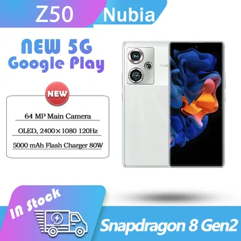 Algne Nubia Z50 5G Snapdragon 8 Gen2 6.67 Tolline OLED-120Hz 64MP OIS 5000Mah 80W Kiiresti Laadida Google PLAY NFC OTA MYOS13 NX711J