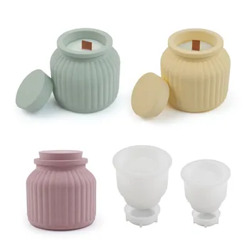 DIY Crystal Tilkuva Tsement Cup Jar Silikoon Hallituse Loominguline Kipsi Küünal Cup Ornament Peegel Silikoon Õliga