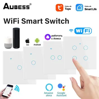 Eest Alexa Ja Google ' I Kodu Smart Switch Tuya Neutraalne Juhe Lüliti Juhtmeta Kaugjuhtimispult Wifi Traadita Kaugjuhtimine Lüliti
