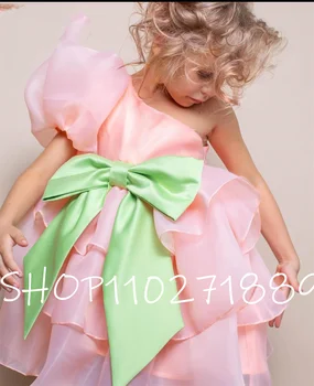 Gardenwed Roosa Lill Tüdruk Sünnipäeva Kleit Pundunud Lapsed Printsess Kleit Tüdruk, Pageant Dress Poiss tüdruk pulm kleit