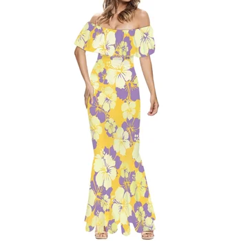 HYCOOL Suvel Olkaimeton Kleit Elegants Naiste Must Kleit 2023 Uus Samoa Polüneesia Hawaii Maha Õla Poole Ametliku Kleit