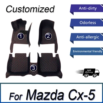 LHD Vaipade Jaoks Mazda CX-5 cx5 MK2 2023 2022 2021 2020 2019 2018 2017 Auto Põranda Matid Salongi Kohandatud Osad Vaip Katab Veekindel