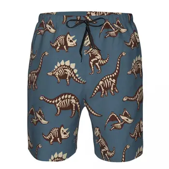 Meeste Rand Lühikese Ujuda lühikesed Püksid Cartoon Fossiilsete Dinosaurused Surfamine, Sport Juhatuse Ujumisriided, lühikesed Püksid