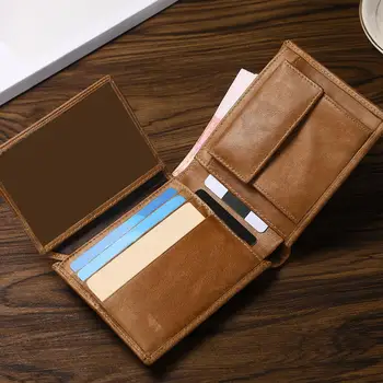 Minimalistlik Rahakott RFID Blokeerimine Anti-varguse Bi-fold Õhuke Rahakott Vintage Krediitkaardi Omanik Faux Nahast Meeste Äri Rahakott