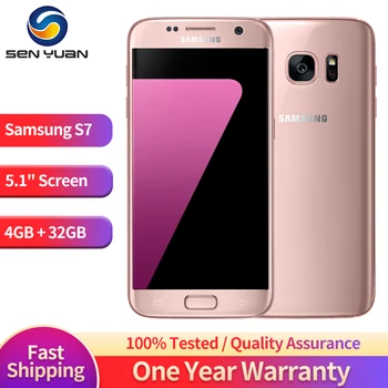 Originaal Samsung Galaxy S7 G930V G930A G930F 4G Mobiilne Telefon 5.1