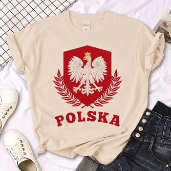Poola top naiste graafiline suvel naljakas tshirt tüdruk anime 2000ndate harajuku riided