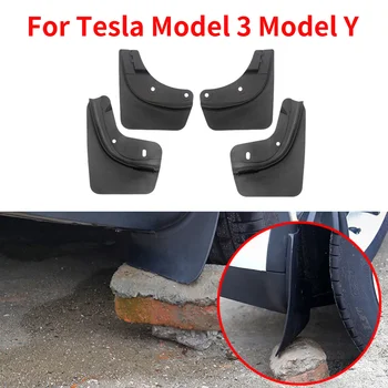 Sest Tesla Mudel 3 Mudel Y 2021-2023 4TK Tagumised Ratta Muda Klapid Originaal Mudel Auto Esi-Taga Mudflaps Splash Valvurid Muda Vendrid