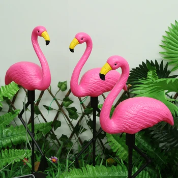 Solor Võimsus Dekoratiivne Lamp Flamingo Aed Laterna Roosa Lind LED Väljas Muru Kerge IP55 Veekindel jaoks Rada Terrass Hoovis