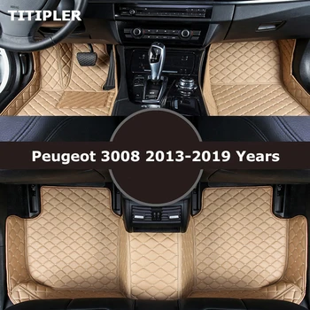 TITIPLER Kohandatud Auto Põranda Matid Peugeot 3008 Aastatel 2013-2019 Suu Coche Tarvikud Vaipade Suu Coche Tarvikud Vaibad