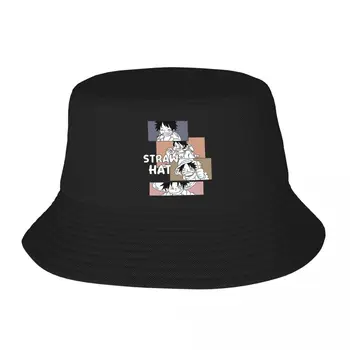 Õled Hat_Luffy D. Monkey_Anime_Manga_Pirate Kopp Müts Panama Müts Lastele Bob Mütsid Kalamees Mütsid Beach Kalapüügi Unisex Mütsid