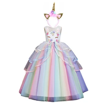 Ükssarvik Candy Jõulud Kleit Deluxe Tüdrukud Väljamõeldud Ristimine Glam Gownprom Lapsed Deemon Kuninganna Nõid Cosplay Kostüüm Maleficent