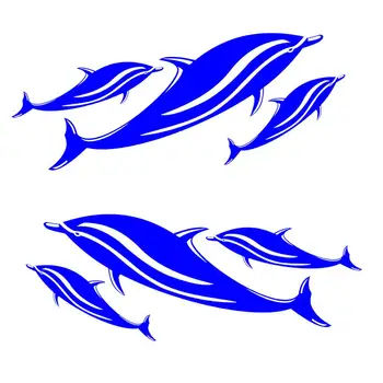 2 Tk / Komplekt (6 Dolphin) Vinüül Süsta Kanuu Kalapüügi Ookeani Paat Julla Lainelaua Jet Ski Auto Kleebised Kleebised Decor Tarvikud